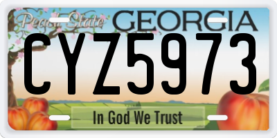 GA license plate CYZ5973