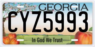 GA license plate CYZ5993