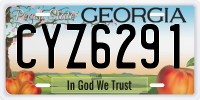 GA license plate CYZ6291