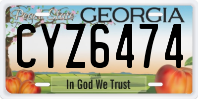 GA license plate CYZ6474