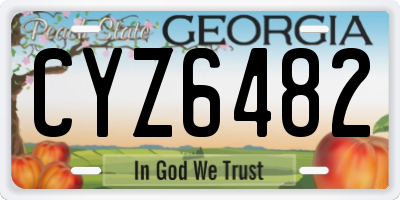 GA license plate CYZ6482