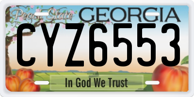 GA license plate CYZ6553