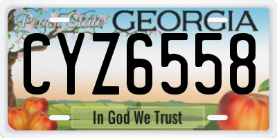 GA license plate CYZ6558