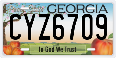 GA license plate CYZ6709