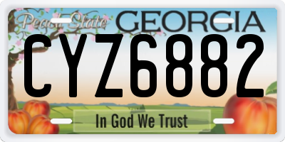GA license plate CYZ6882