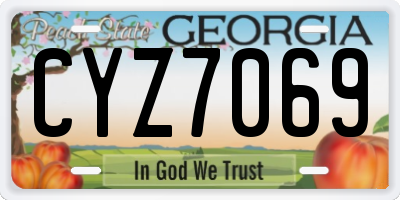 GA license plate CYZ7069