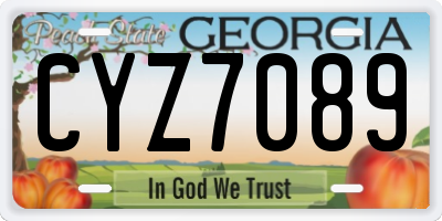 GA license plate CYZ7089