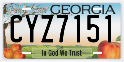 GA license plate CYZ7151
