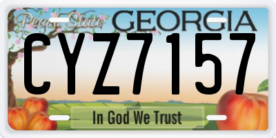 GA license plate CYZ7157