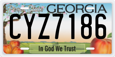 GA license plate CYZ7186