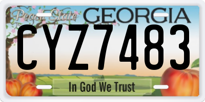 GA license plate CYZ7483