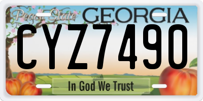 GA license plate CYZ7490