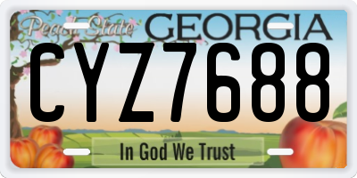GA license plate CYZ7688