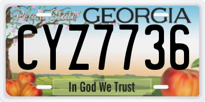 GA license plate CYZ7736