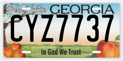 GA license plate CYZ7737