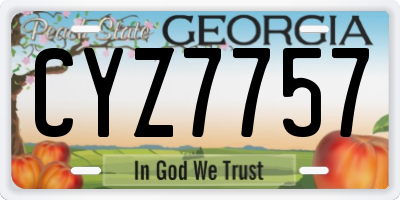 GA license plate CYZ7757