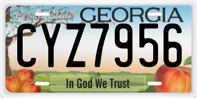 GA license plate CYZ7956