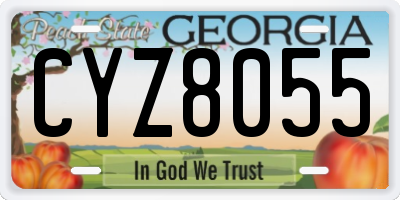 GA license plate CYZ8055