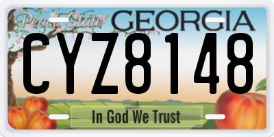 GA license plate CYZ8148