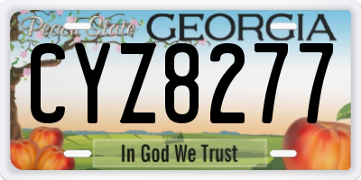 GA license plate CYZ8277