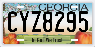GA license plate CYZ8295