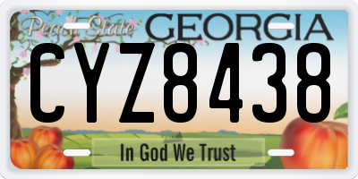 GA license plate CYZ8438