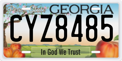GA license plate CYZ8485