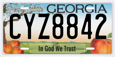 GA license plate CYZ8842
