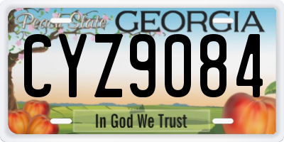 GA license plate CYZ9084