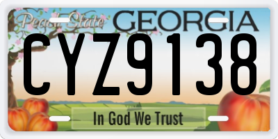 GA license plate CYZ9138