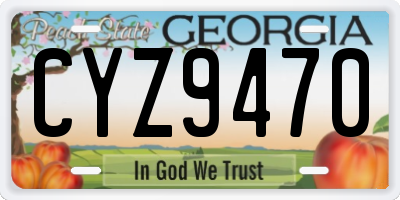GA license plate CYZ9470