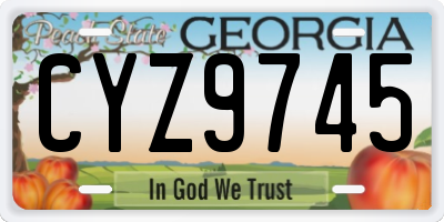 GA license plate CYZ9745