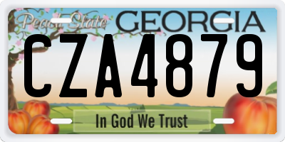 GA license plate CZA4879