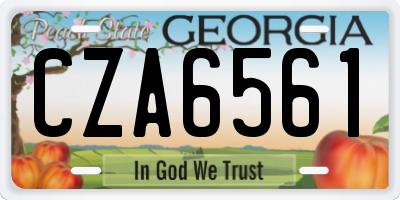 GA license plate CZA6561