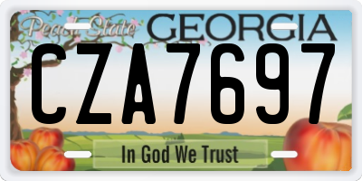 GA license plate CZA7697