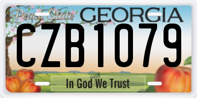 GA license plate CZB1079