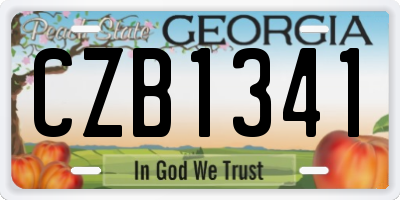 GA license plate CZB1341