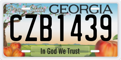 GA license plate CZB1439