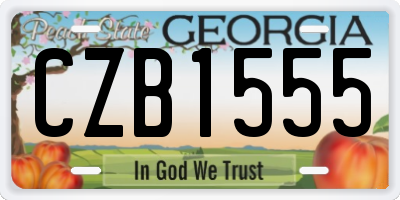 GA license plate CZB1555