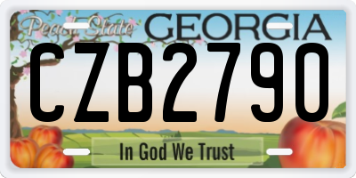 GA license plate CZB2790