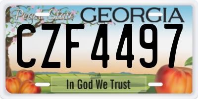 GA license plate CZF4497