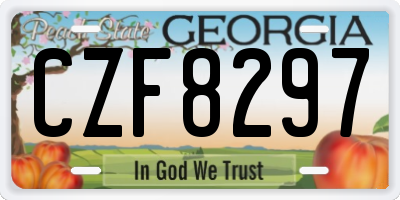 GA license plate CZF8297