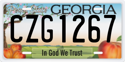 GA license plate CZG1267