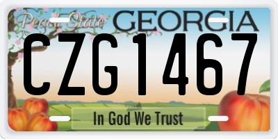 GA license plate CZG1467