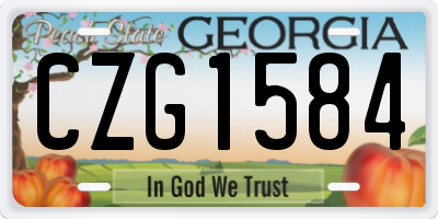 GA license plate CZG1584