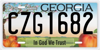 GA license plate CZG1682