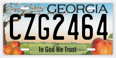 GA license plate CZG2464