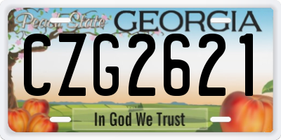 GA license plate CZG2621