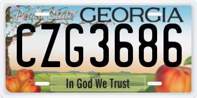 GA license plate CZG3686