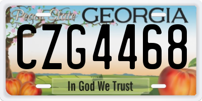 GA license plate CZG4468